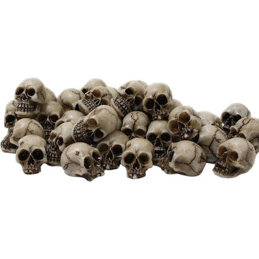 20Pcs Mini Skull Figurines – Halloween Miniature Decor for Garden, Potted Plants & DIY Displays